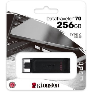 Kingston DataTraveler 70 DT70 256 GB USB 3.2 (Gen 1) Type C Flash Drive