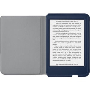 Kobo Basic SleepCover Cover Case Kobo eReader - Deep Ocean Blue - MicroFiber, Polyester, Plastic Body