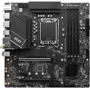 MSI Pro B760M-A WIFI DDR4 Gaming Desktop Motherboard - Intel B760 Chipset - Socket LGA-1700 - Micro ATX - Core, Pentium Go