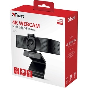 Trust - Webcam - 30 fps - Schwarz - USB 2.0 - 3840 x 2160 Pixel Videoauflösung - Autofokus - 74° Angle - Mikrofon - Comput