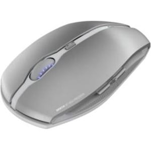 CHERRY GENTIX BT Mouse - Bluetooth - Optical - 7 Button(s) - Frosted Silver - Wireless - 2000 dpi - Scroll Wheel - Small/L
