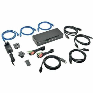 Tripp Lite series B004-DPUA4-K KVM Switchbox - 4 Computer(s) - 1 Local User(s) - 2560 x 1600 - 8 x USB - 5 x DisplayPort