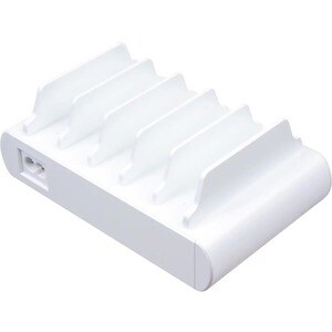 5 PORT USB AND USB-C MULTIPLE TABLET CHARGING STATION WHITE