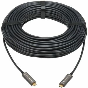 Eaton Tripp Lite Series USB-C to USB-C Plenum-Rated Fiber Active Optical Cable (AOC) - 4K 60 Hz, HDR, 4:4:4, M/M, Black, 3