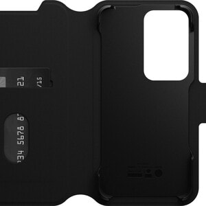 OtterBox Strada Via Carrying Case (Folio) Samsung Galaxy S23 Smartphone - Night Black - Drop Resistant, Fingerprint Resist
