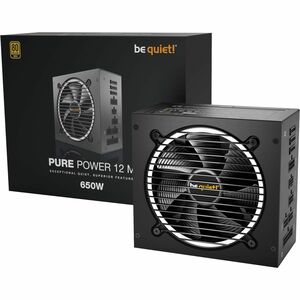be quiet! Pure Power 12 M ATX 3.0, EPS12V Modular Stromversorgung - 650 W - Intern - 3.3 V Gleichstrom, 5 V Gleichstrom, 1