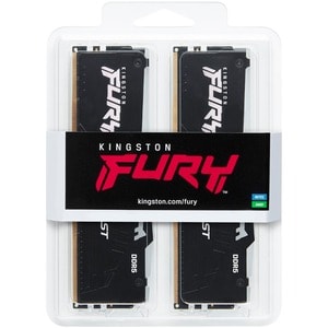 Kingston FURY Beast 16GB (2 x 8GB) DDR5 SDRAM Memory Kit - For Computer, Motherboard - 16 GB (2 x 8GB) - DDR5-5200/PC5-416