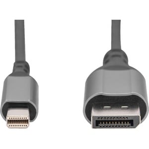 Digitus 2 m DisplayPort/Mini DisplayPort A/V Cable for TV, Projector, Monitor, PC, Computer, Notebook, Graphic Card, Displ