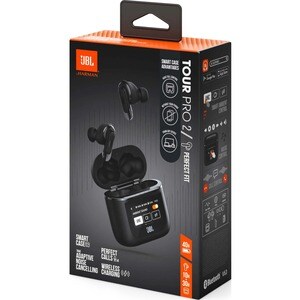 JBL Tour Pro 2 True Wireless Earbud Stereo Earset - Black - Google Assistant, Alexa - Binaural - In-ear - Bluetooth/RF - 1