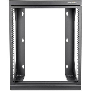 SolidRack 12U Wall Mount Rack - 2-Post Open Frame - Adjustable Depth 18-25.6" - Weight Capacity 85 lb (38.5kg) - For Audio