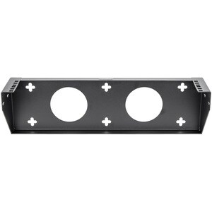 2U 19in Steel Vertical Wall Mount Rack Bracket - Fully assembled with cage screws and nuts - Steel - Maximum load capacity