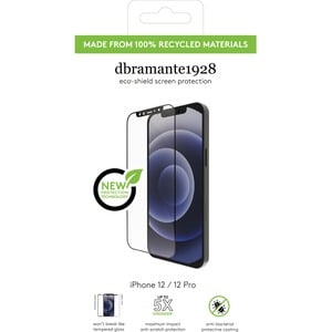 dbramante1928 ApS eco-shield Screen Protector - Black - For LCD iPhone 12, iPhone 12 Pro