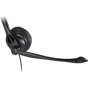 Kensington K80100WW Wired Over-the-head Mono Headset - Black - Monaural - Ear-cup - 182.9 cm Cable - Omni-directional, Noi
