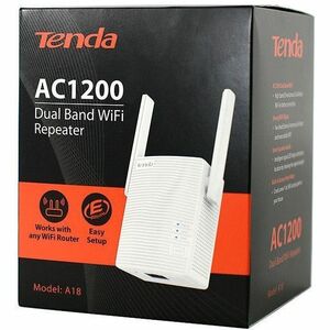 Tenda A18 Dual Band Wi-Fi 5 IEEE 802.11 a/b/g/n/ac 867 Mbit/s Wireless Range Extender - 2.40 GHz, 5 GHz - 2 x External Ant