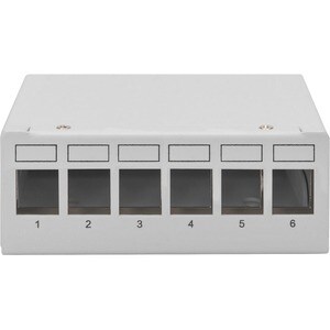 Digitus 6 Anschluss/AnschlüssePatch Panel - Hellgrau - 10" Breit - Desktop, Wandmontierbar
