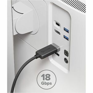 Alogic Fusion 1 m HDMI/USB-C AV/Data Transfer Cable - 1 - Cable for PC, Notebook, TV, Projector - First End: 1 x USB Type 
