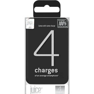 JUICE ECO 4 Power Bank - Black - For Smartphone, USB Type A Device, USB Type C Device - 12000 mAh - 3 A - 5 V DC Output - 