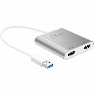 j5create JUA365 A/V-Adapter - 1 - TAA-konform - 3840 x 2160 Supported - Silber