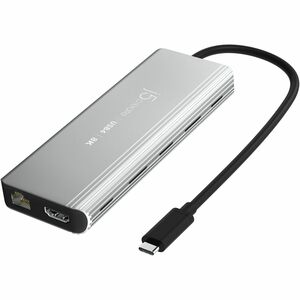 j5create JCD403-N USB4 Docking Station für Monitor, Notebook - Ladefunktion - Grau - 4K, 8K - 7680 x 4320 - 4 x USB-Anschl