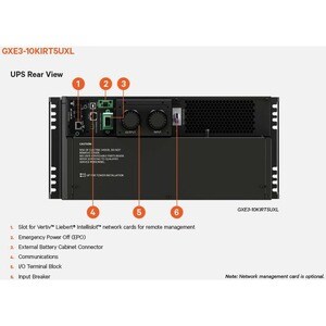 Liebert UPS Online de Dupla Conversão - 10 kVA/10 kW - 5U Montável sobre rack - 3 Hora Recharge - 3.60 Minuto Stand-by - 2