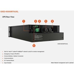 Vertiv Liebert GXE UPS 6kVA/6kW 230V Online Double Conversion Rack/Tower UPS - Unity Output Power Factor (1.0) PF| Lead Ac