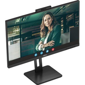 AOC 24P3CW 24" Class Webcam Full HD Monitor LCD - 16:9 - preto texturizado - 60,5 cm (23,8") Viewable - Tecnologia IPS (In