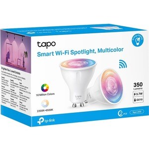 Tapo L630 LED Light Bulb - 3.70 W - 350 lm - Spot - Multicolor Light Color - GU10 Base - 6500°K Color Temperature - Alexa,