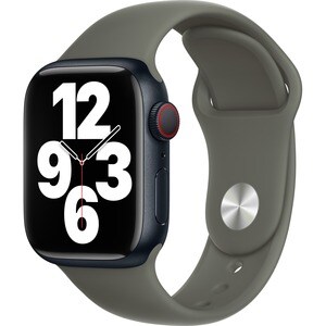 Apple Sport Smartwatch Band - Adjustable - Pin-and-tuck Attachment - Olive - Fluoroelastomer