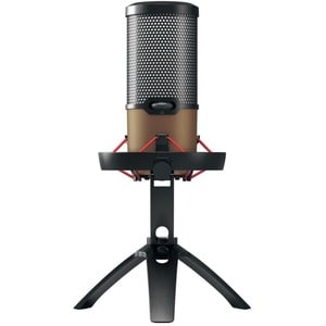 MicrophoneCHERRY UM 9.0 PRO RGB - Filaire - Noir, Cuivre - 2,50 m - Stéréo - 20 Hz à 20 kHz - Cardioïde, Bi Directionnel, 
