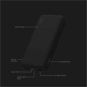 JUICE ECO MAX Power Bank - Black - 2000 mAh - Black