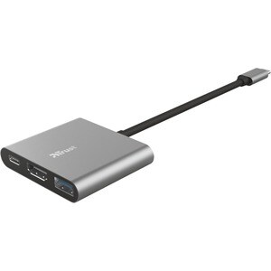 Trust Dalyx USB Type C Docking Station for Tablet PC, Notebook - 100 W - Black - 4K - 3840 x 2160 - 1 x USB Type-A Ports -