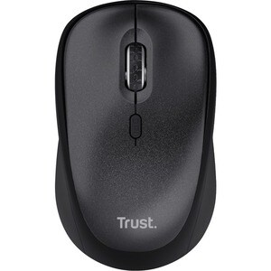 Trust TM-201 Mouse - Radio Frequency - USB 1.0 - Optical - 4 Button(s) - Black - Wireless - 2.40 GHz - 1600 dpi - Scroll W