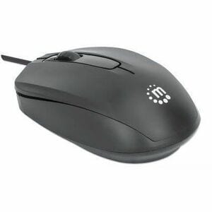 Mouse Optico Estándar USB Negro - Cable - 1000 dpi - Rueda de desplazamiento - Simétrico