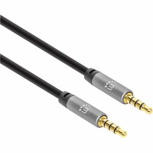 Cable Audio Estereo 5.0mm M-M 5.0M Negro/A - Cable for Dispositivo de audio, Auricular, Altavoz, Smartphone, Portátil, Tab