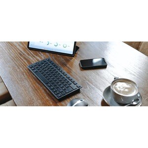 CHERRY KW 9200 MINI Tastatur - Kabel/Kabellos Konnektivität - USB-Typ C Schnittstelle - Englisch (GB) - Schwarz - SX Keysw