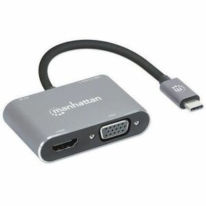 Docking USB-C 4 ptos, HDMI/VGA, USB-A/USB - 2 Displays Supported - 4K, Full HD - 3840 x 2160, 1920 x 1080 - 3 x puertos US