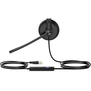 Yealink UH34 Wired Over-the-head Stereo Headset - Black - Binaural - Ear-cup - 32 Ohm - 20 Hz to 20 kHz - 120 cm Cable - N