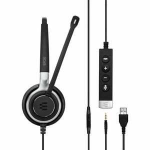 EPOS IMPACT SC 665 USB - Mini-phone (3.5mm), USB - Wired - 50 Hz - 18 kHz - On-ear - 9.51 ft Cable - Noise Canceling - Bla