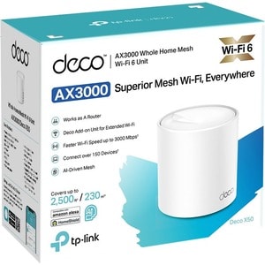 TP-Link Deco X50 Wi-Fi 6 IEEE 802.11 a/b/g/n/ac/ax Ethernet Wireless Router - Dual Band - 2.40 GHz ISM Band - 5 GHz UNII B