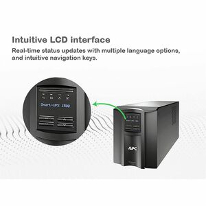 APC Smart-UPS, Line Interactive, 1500VA, Tower, 120V, 8x NEMA 5-15R outlets, SmartConnect Port+Network Card, AVR, LCD - To