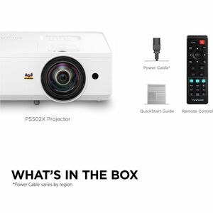 ViewSonic PS502X Short Throw DLP Projector - 4:3 - White - 1024 x 768 - Front - 1080p - 4000 Hour Normal Mode - 12000 Hour