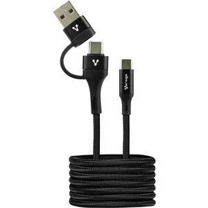 Vorago CAB-126 1m USB-C Cable de transferencia de datos - 1 / Paquete - Apantallado - Negro