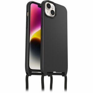 OtterBox React Carrying Case Apple iPhone 14 Plus Smartphone - Black - Drop Resistant - Nylon, Plastic Body - Neck Strap