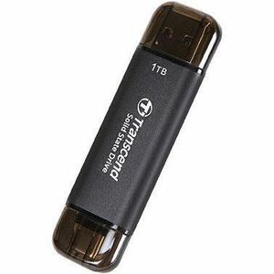 Transcend Tragbar Solid State-Laufwerk - Extern - 1 TB - Schwarz - Desktop-PC, Notebook, Spielkonsole Unterstütztes Gerät 