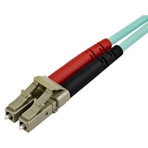 7m OM3 LC to LC Multimode Duplex Fiber Optic Patch Cable - Aqua - 50/125 - LSZH Fiber Optic Cable - 10Gb (A50FBLCLC7)