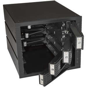 StarTech.com Drive Enclosure for 5.25" SATA/600, Serial Attached SCSI (SAS) - 6Gb/s SAS Host Interface Internal - Black - 