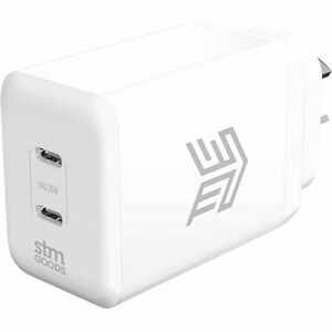 STM Goods 35 W AC Adapter - Universal Adapter - USB Type-C - For Smartphone, Tablet PC - White