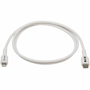 Tripp Lite M102AB-01M-WH. Kabellänge: 1 m, Anschluss 1: Lightning, Anschluss 2: USB C. Ausgangsspannung: 20 V, Outputstrom