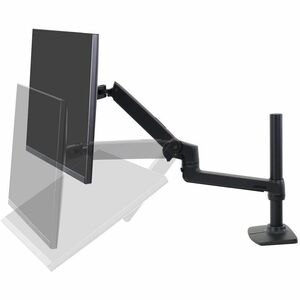 Ergotron 安装臂 用于 显示器, 显示, 电视, LCD 显示器, 笔记本电脑, 液晶显示器, 显示屏 - 黑 - 可调节高度 - 86.4 cm (34") 支持屏幕 - 11.34 kg 承载量 - 75 x 75, 100 x 1