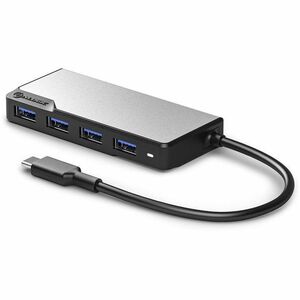 Alogic Fusion SWIFT USB Hub - USB Type C - Portable - Space Gray - 4 Total USB Port(s) - 4 USB 3.0 Port(s) - ChromeOS, PC,